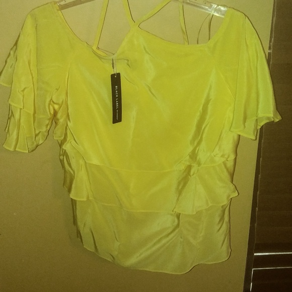 Ruffle Silk Top /New - Picture 4 of 4